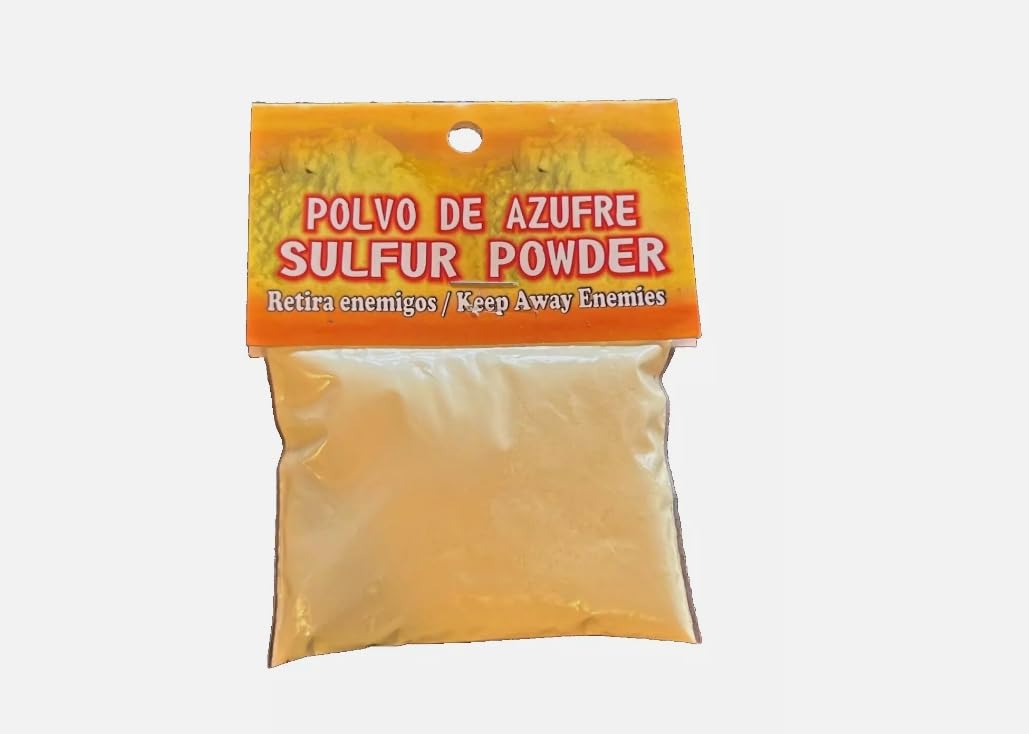 Aura Variety sulfur powder bottle for protection and energy clearing.