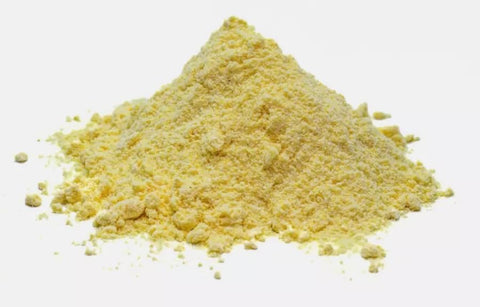 Aura Variety sulfur powder closeup showing texture for ritual use.