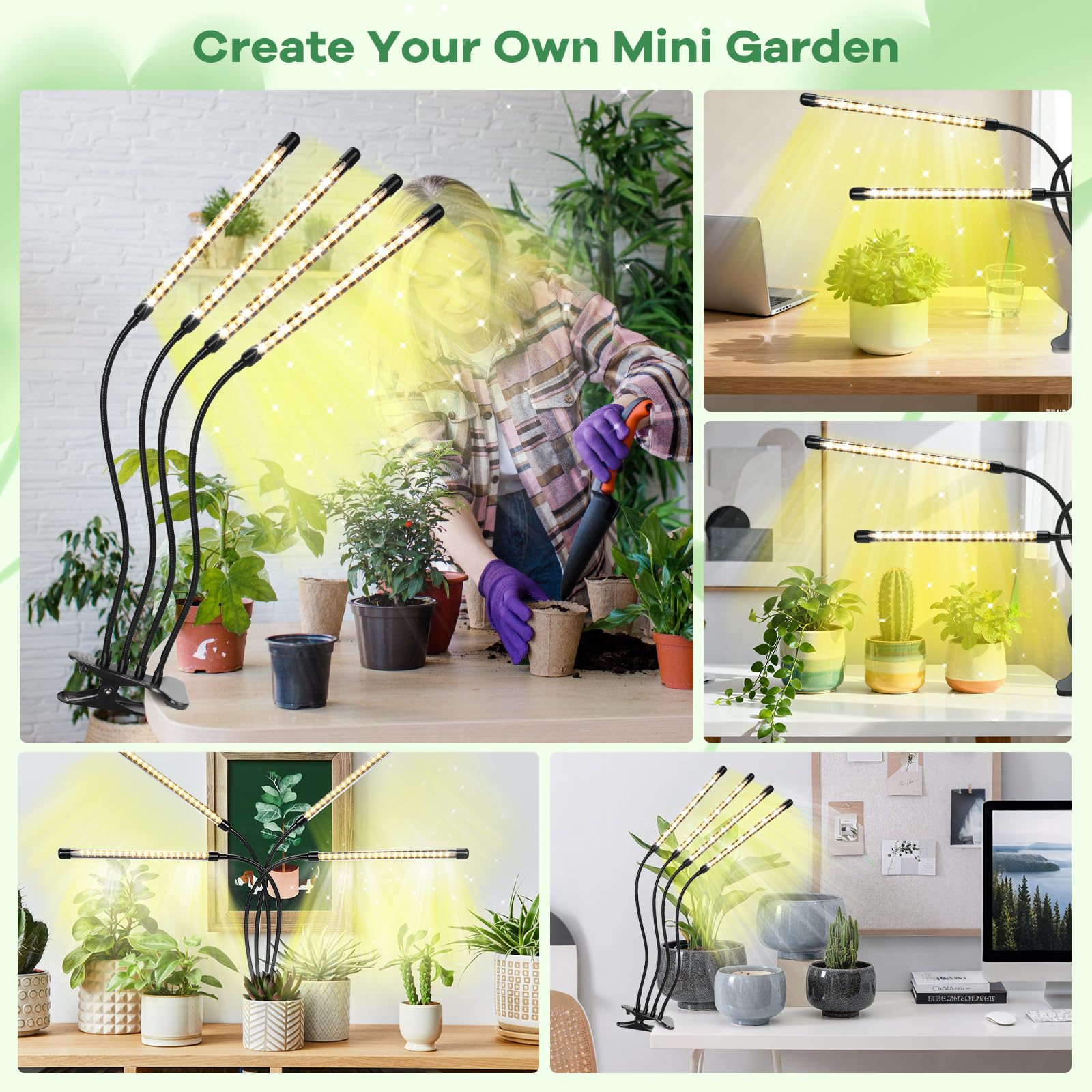 AURAZIGLI LED Grow Light energy-efficient plant light reduces power use