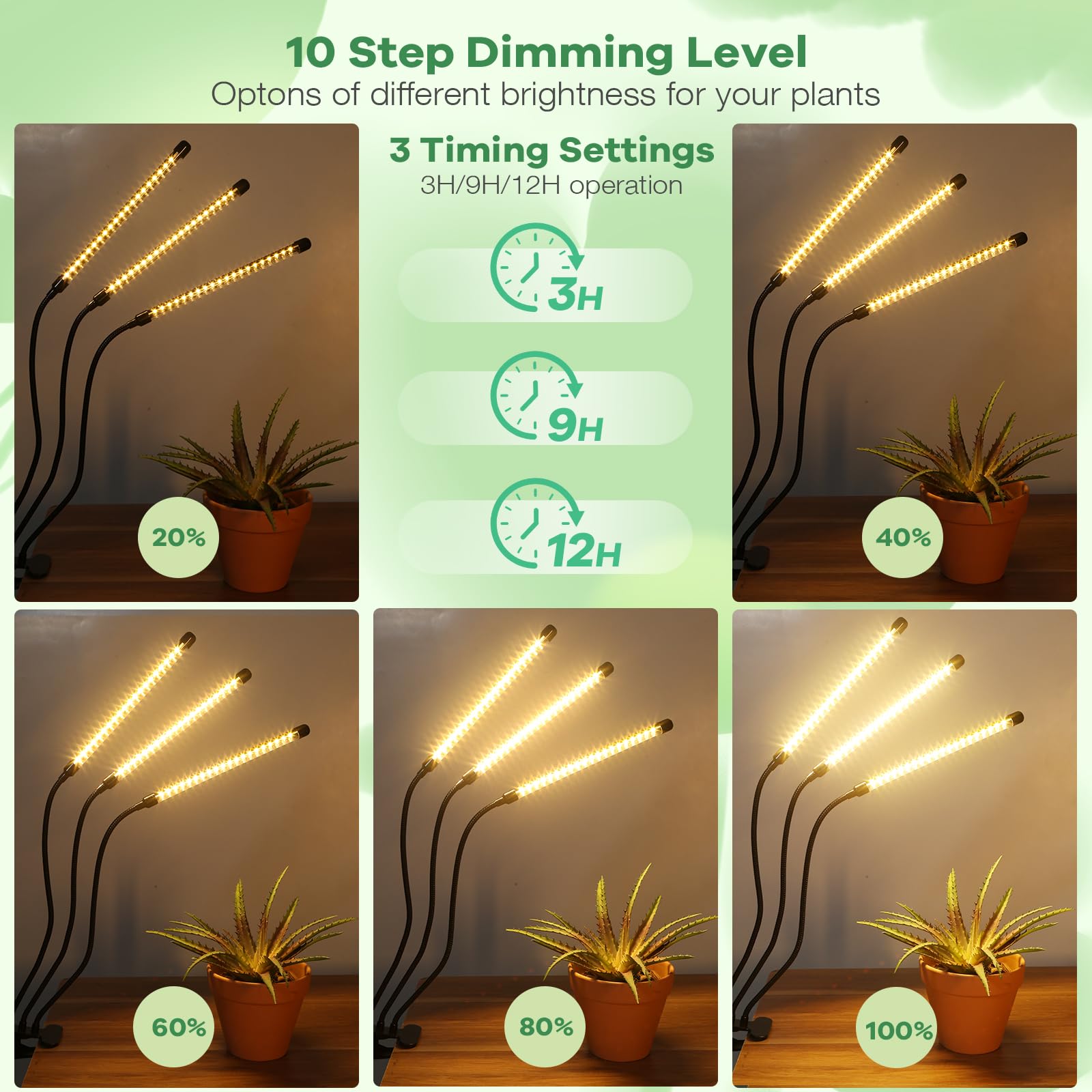 AURAZIGLI LED grow light timer lets automatic cycles run daily