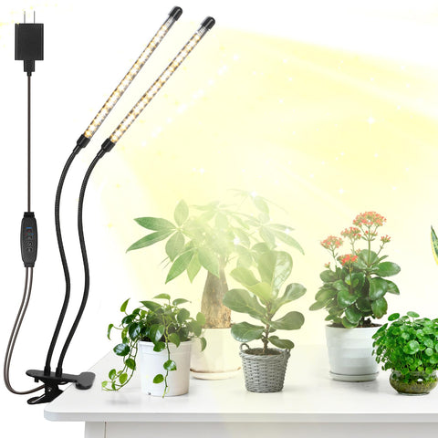 AURAZIGLI two-heads full-spectrum light for indoor plants and seedlings