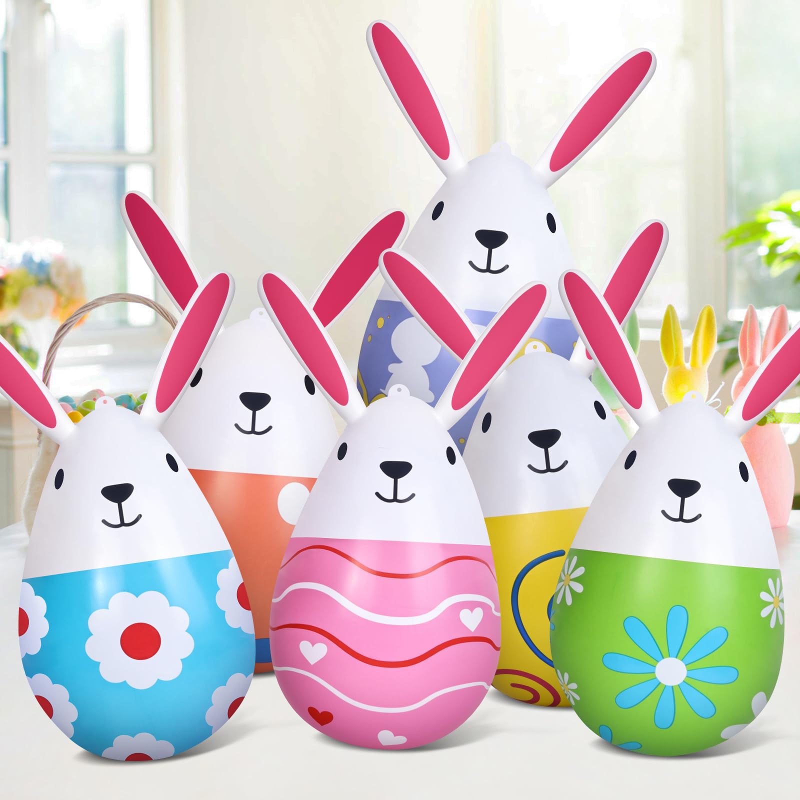 Aurdox photo-backdrop eggs invite friendly connections during spring gatherings.