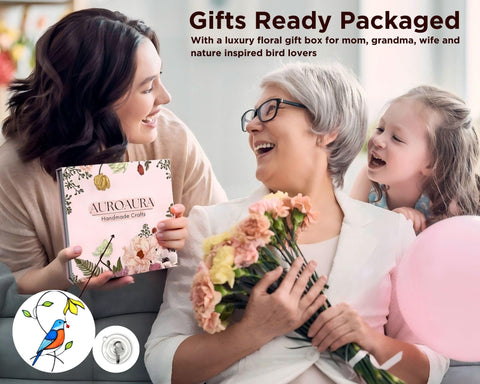 AuroAura gift packaging features a luxury floral box ready to gift.