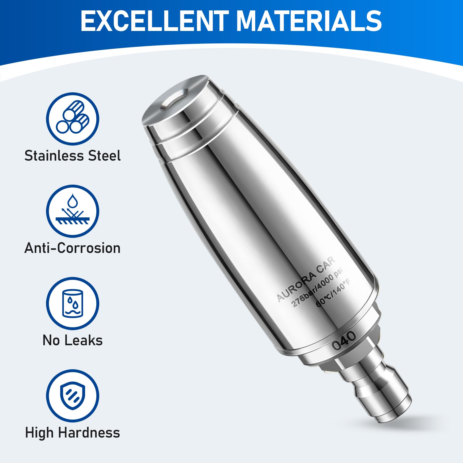 Aurora Car 4.0 gpm capability powers efficient large-area cleaning.