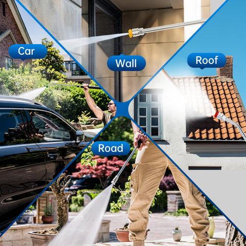 Aurora Car compatible with pressure washer accessories for flexible tasks.