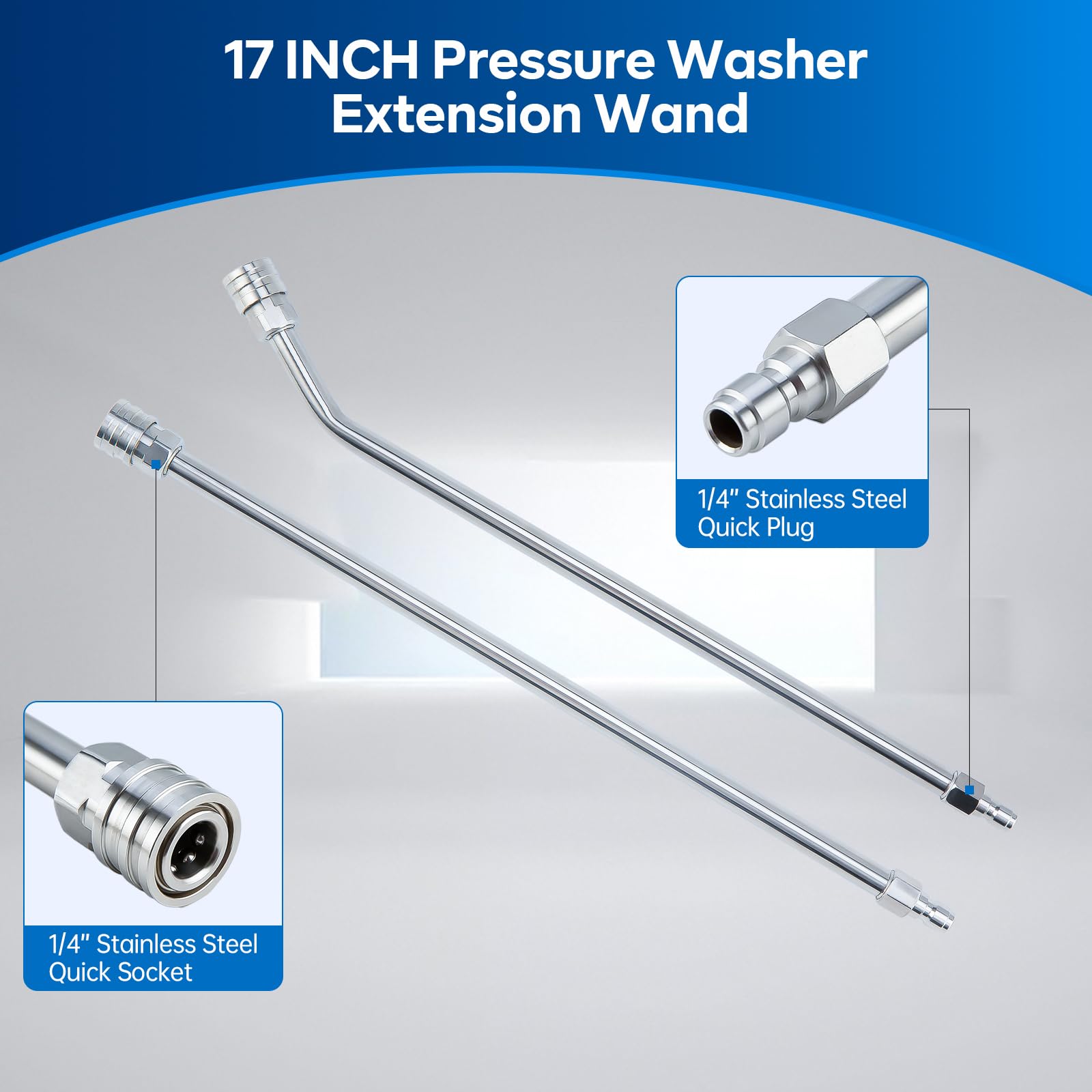 Aurora Car curved angled extension wand 30-degree improves access to gutters and corners.