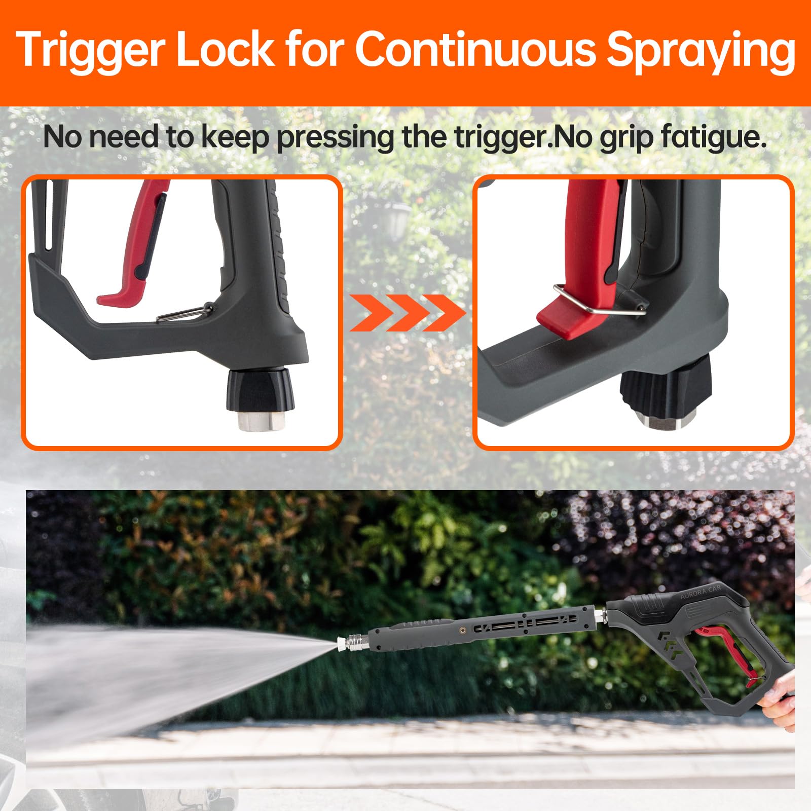 AURORA CAR replacement wand extension extends reach for hard-to-access areas.