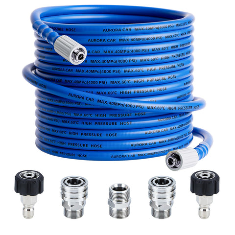 AURORA CAR pressure washer hose 50 ft extended for flexible outdoor cleaning