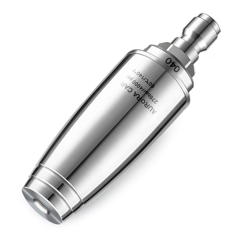 Aurora Car stainless steel turbo nozzle with 360 rotation for faster, even cleaning.
