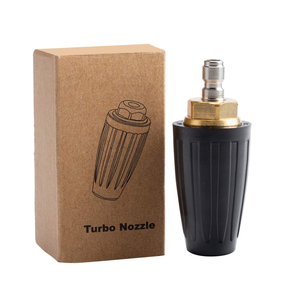 Aurora Car turbo nozzle in action delivering rotating spray for heavy grime removal
