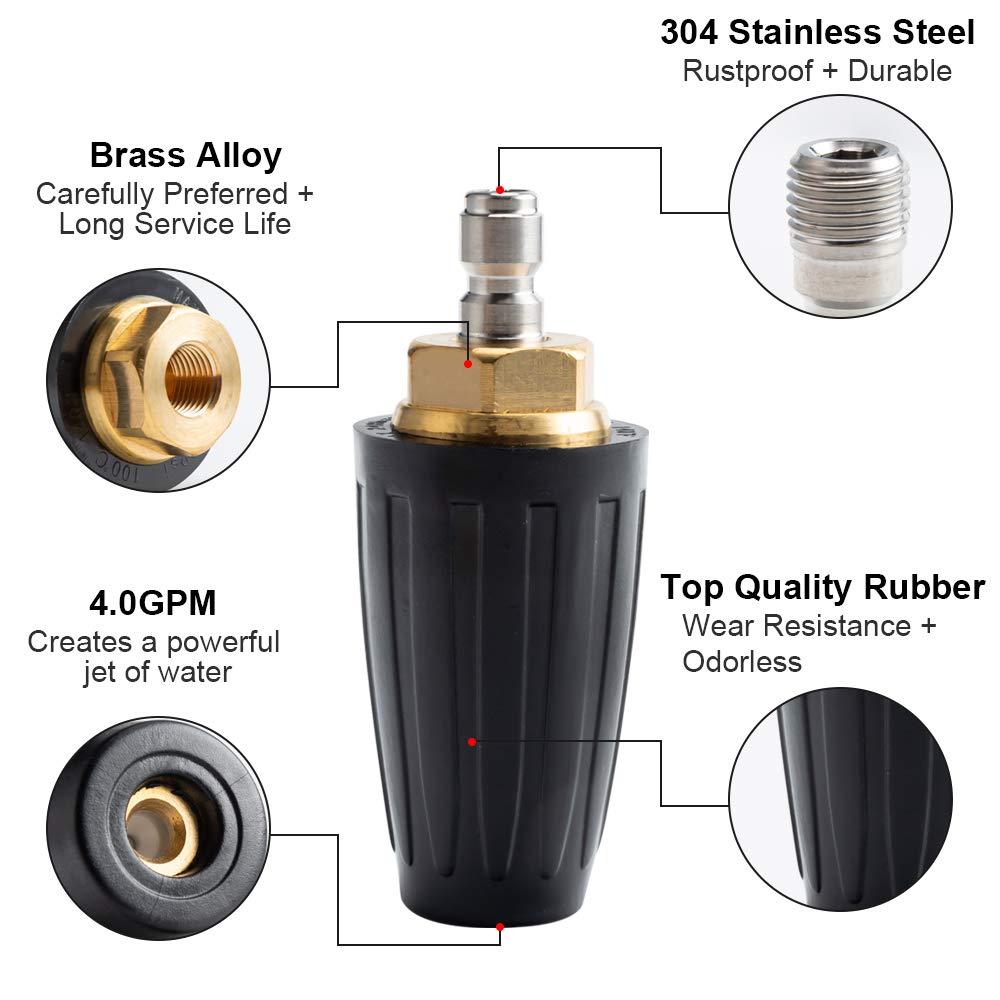 Aurora Car nozzle cleans brick, concrete, and vinyl siding outdoors
