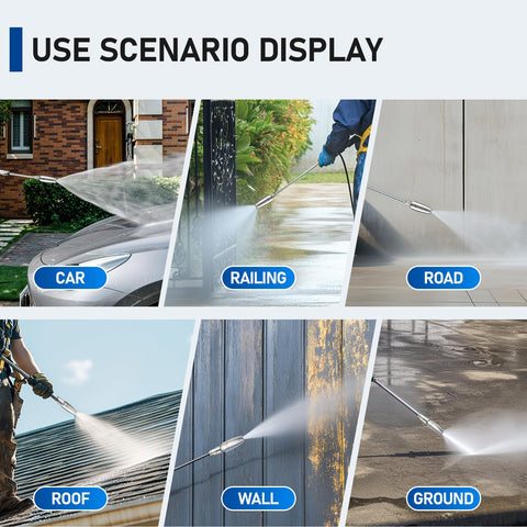 Aurora Car rotating nozzle broadens cleaning applications from brick to car detailing.