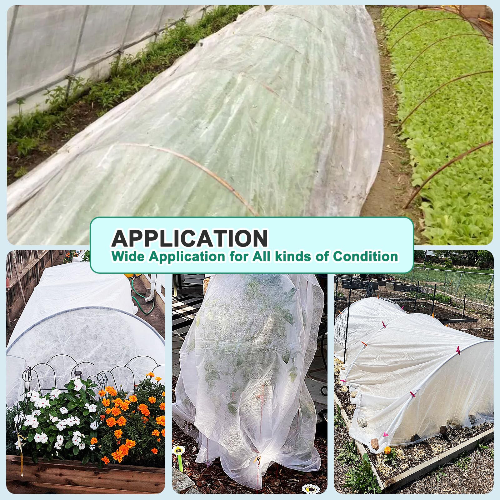 AUSHUCU large garden cover covers wide areas for vegetables and fruit trees.