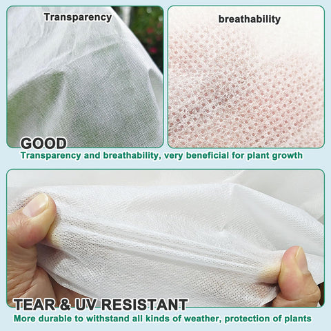 AUSHUCU plant cover cut-to-shape fits vegetable beds precisely.