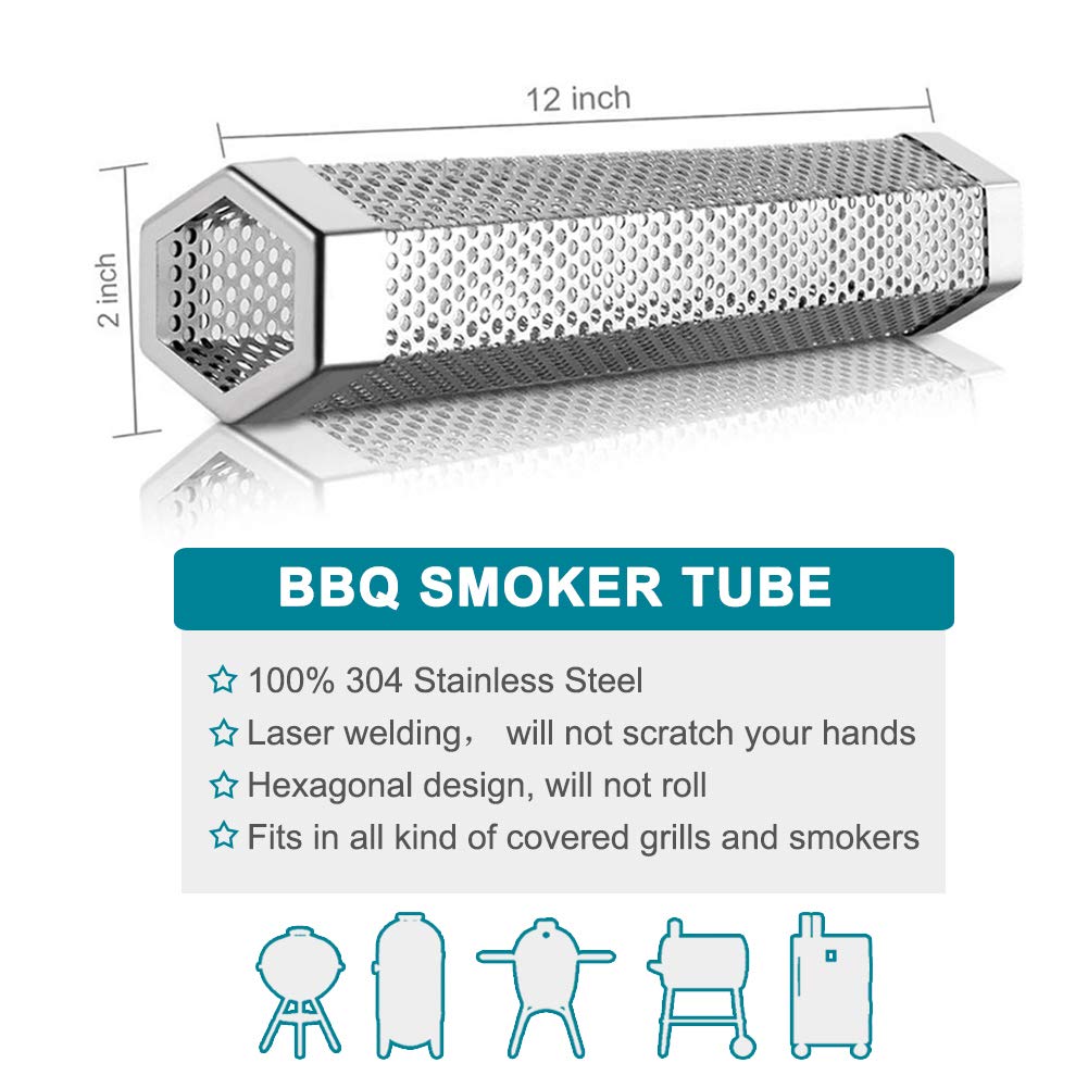 Aushucu 304 stainless steel smoker tube for durability and rust resistance