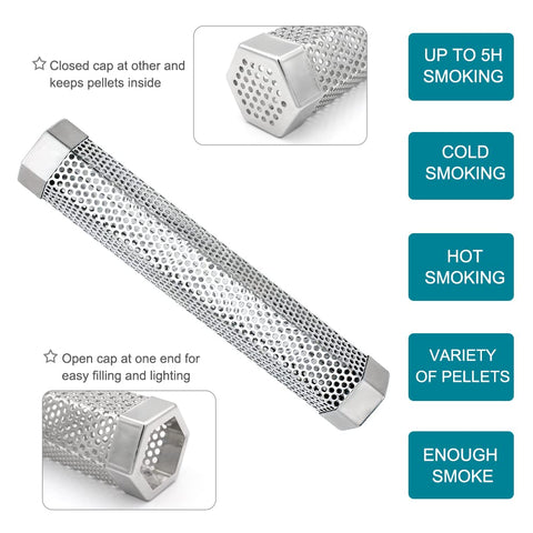 Aushucu 12-inch tube provides up to five hours of continuous smoke