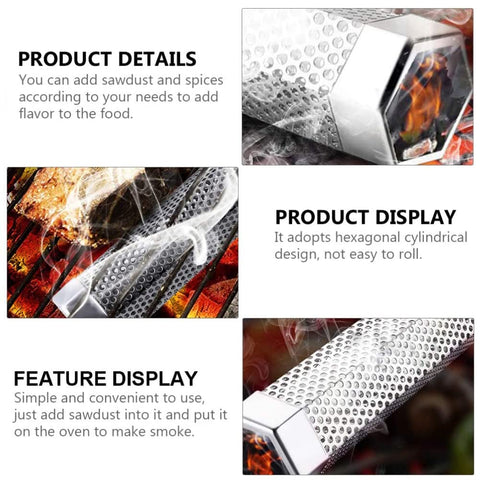 Aushucu durable stainless steel smoker tube delivers year-round flavor