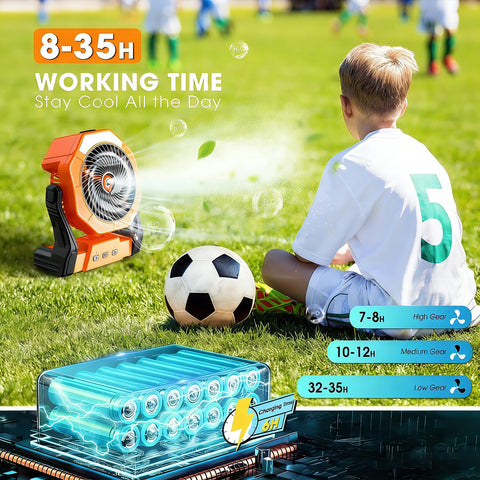 Ausic 10000mAh battery enables long runtime for travel.