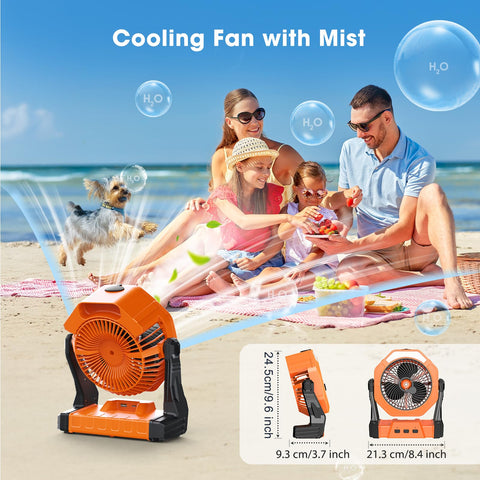 Ausic 3-speed fan with brushless motor for customizable cooling.