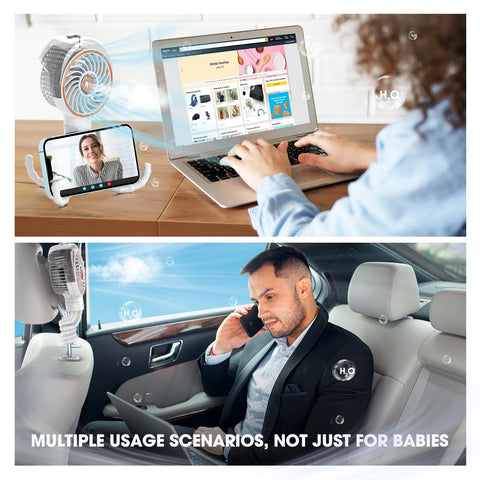 Ausic clip-on fan for crib or car seat offers portable cooling.