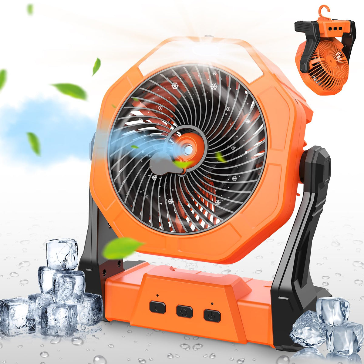 Ausic misting fan with 250ml water tank for refreshing outdoor cooling.