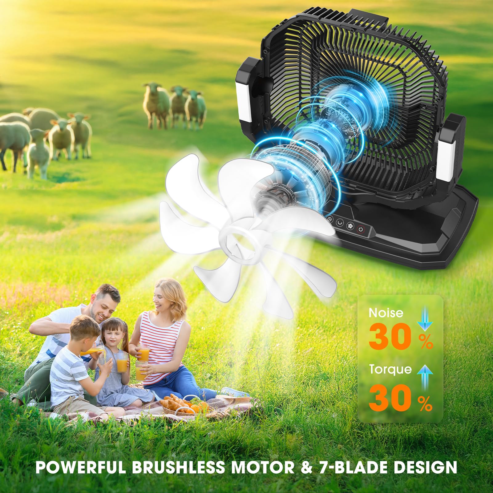 Ausic 12-inch oscillating mist fan with wide cooling range.