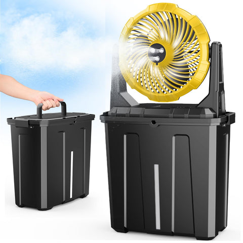 Ausic portable misting fan with 9L bucket for extended outdoor cooling