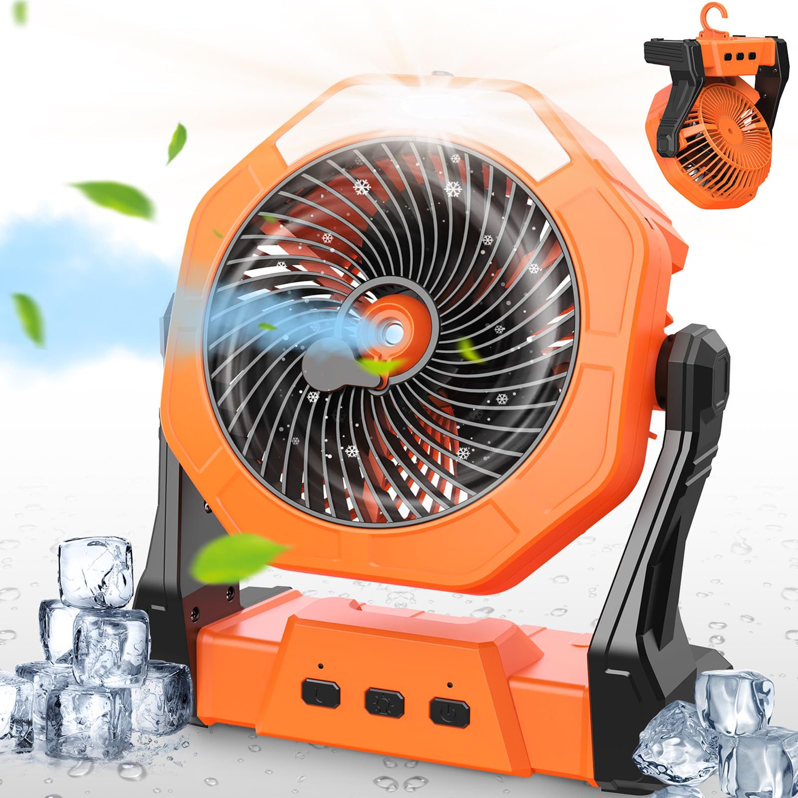 Ausic portable misting fan with water tank delivers refreshing cooling on outdoor trips.