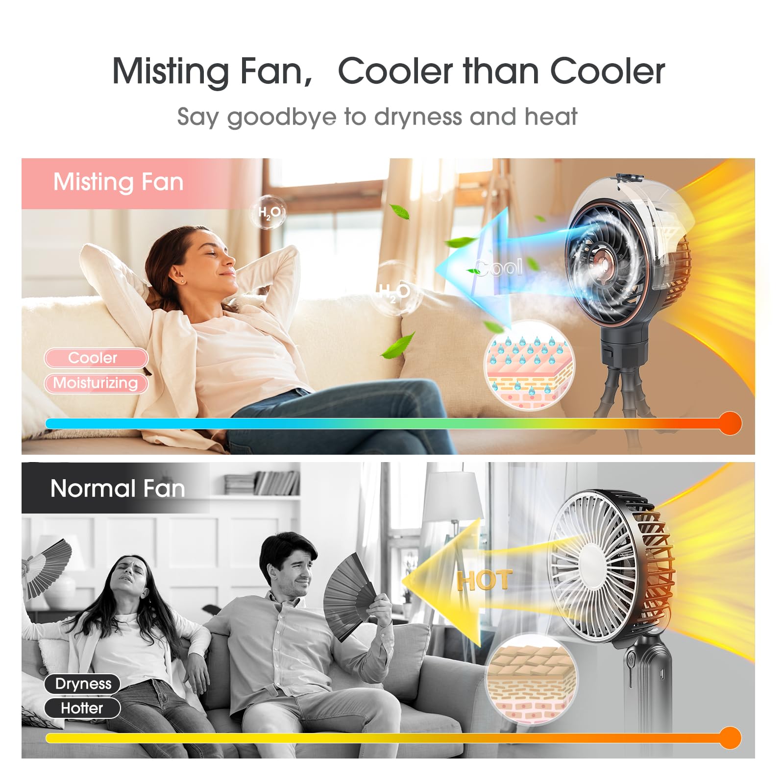 Ausic Stroller Fan with brushless motor delivers quiet, powerful airflow.