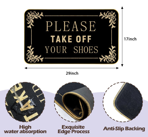 AUSTAB anti-slip doormat with rubber backing for secure entry