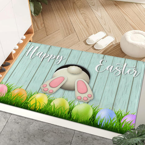 AUSTAB Easter welcome door mat with bunny tail design for seasonal charm and grip (product logo visible).