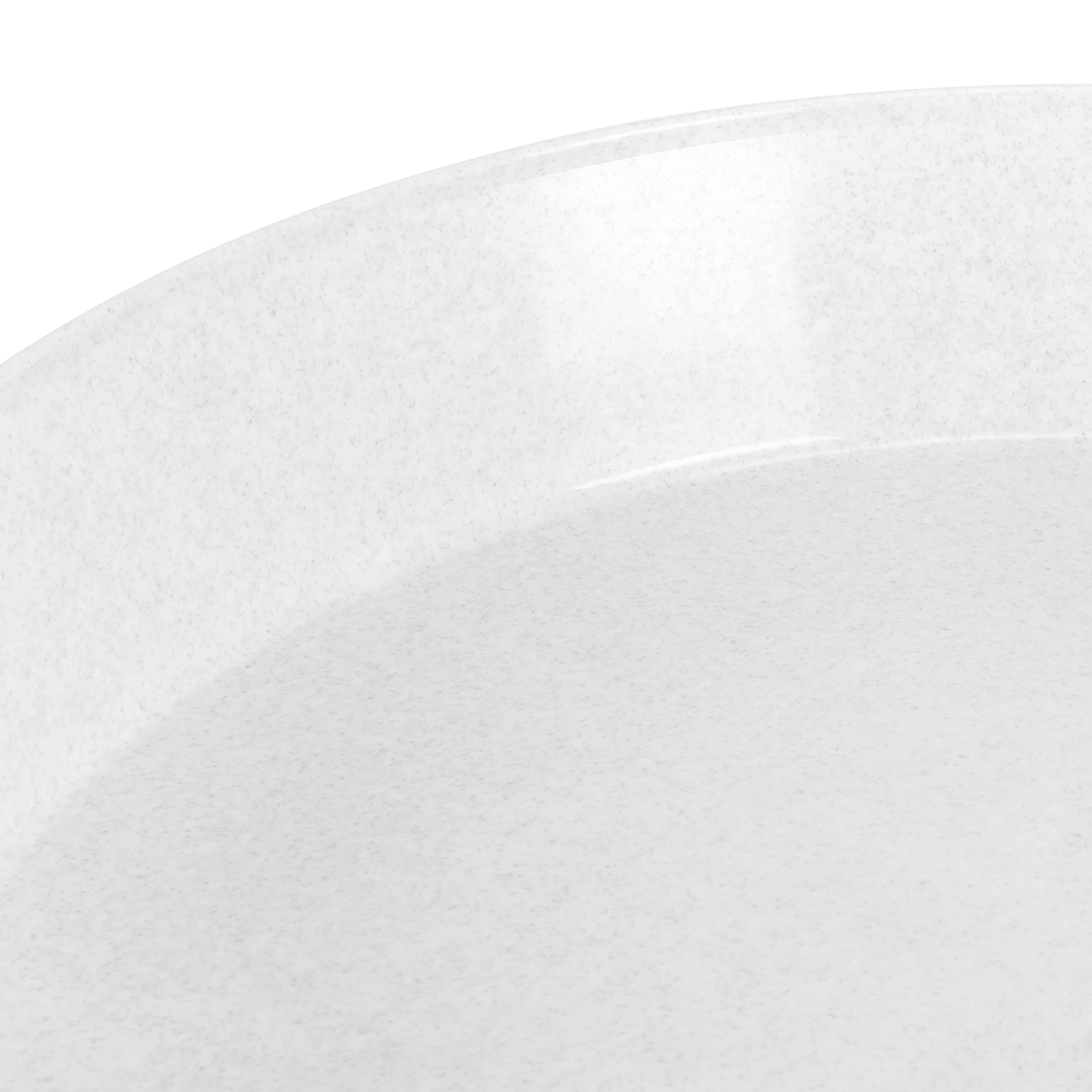 Austin Planter 2 edge detail with smooth white granite finish.