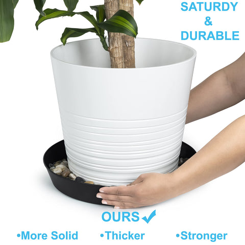 Austin Planter 18-inch saucer preserves hardwood floors and prevents staining