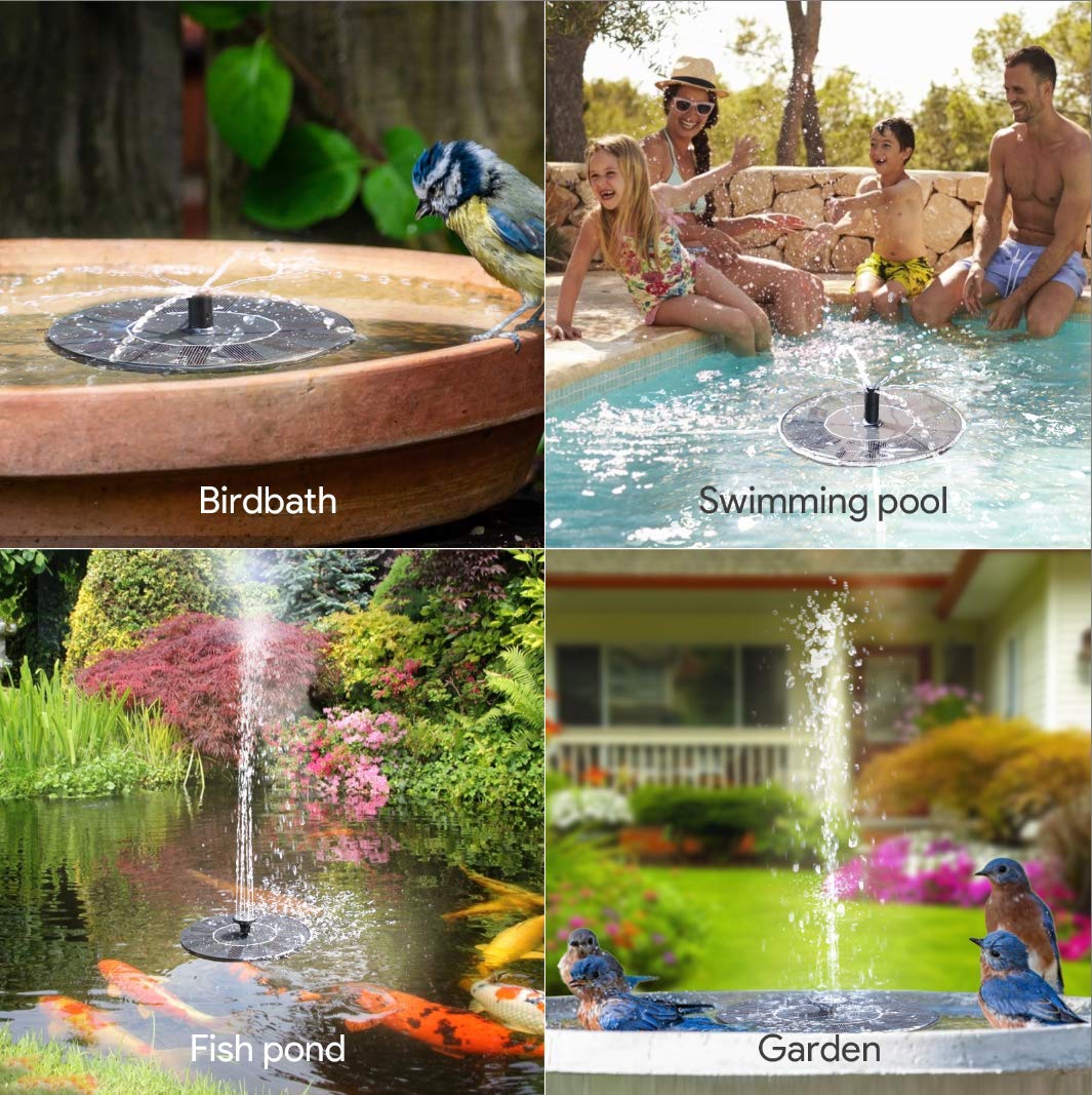 AUTGA solar-bird-bath-operation-8 easy installation for patios and gardens.