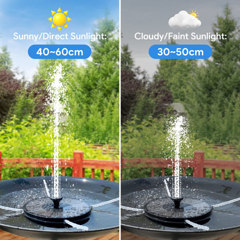 AUTGA solar fountain installation with four quick-connect pipes, keeping the unit steady.