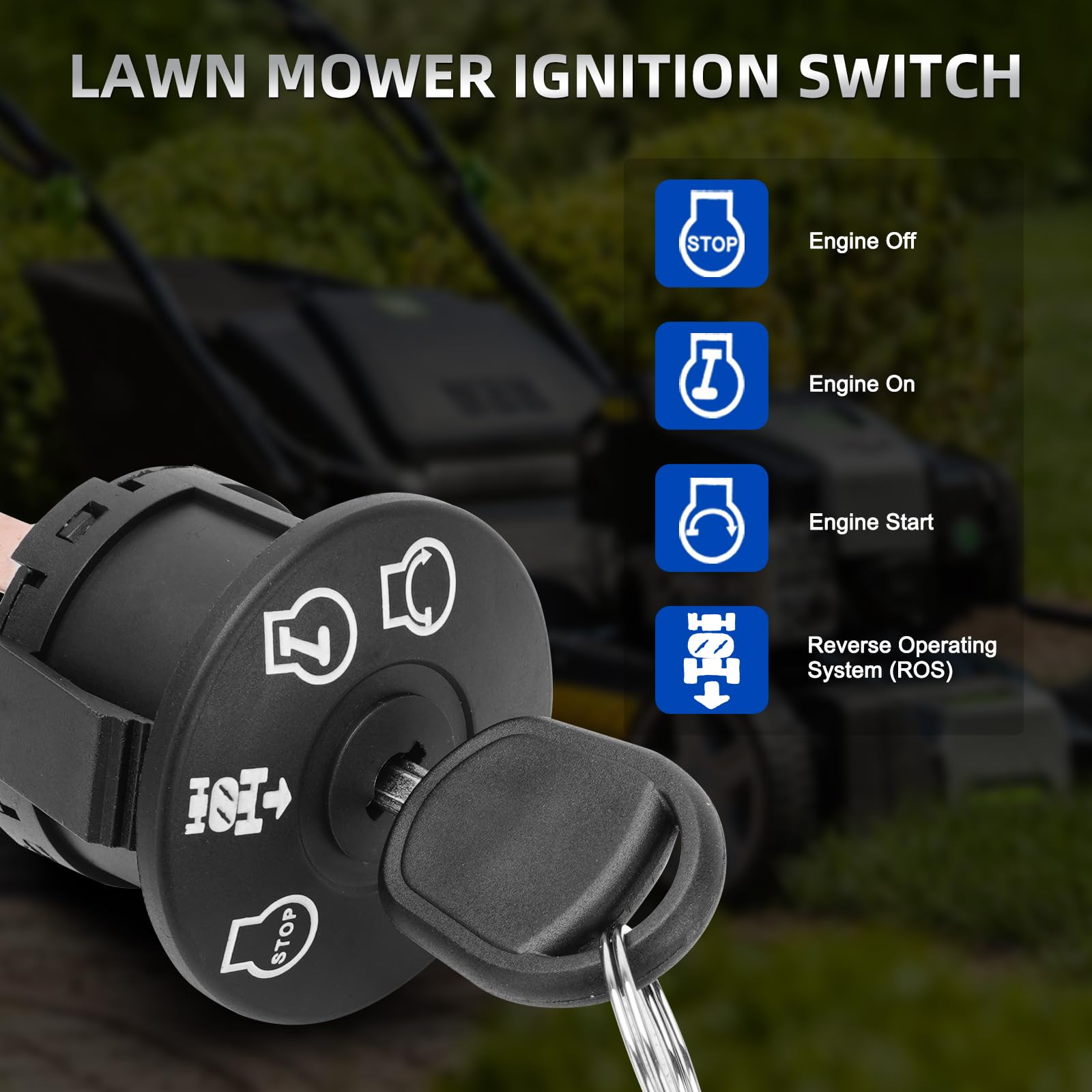AUTOBABA Craftsman LT-series ignition switch, easy install on LT1000-LT3200.