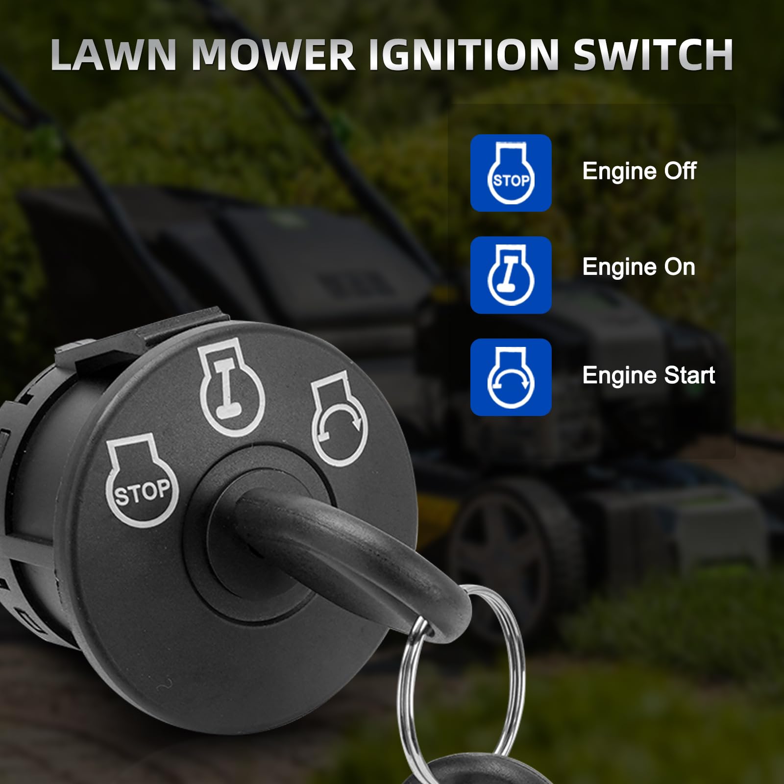 AUTOBABA OEM-compatible ignition switch with part numbers for precise replacement
