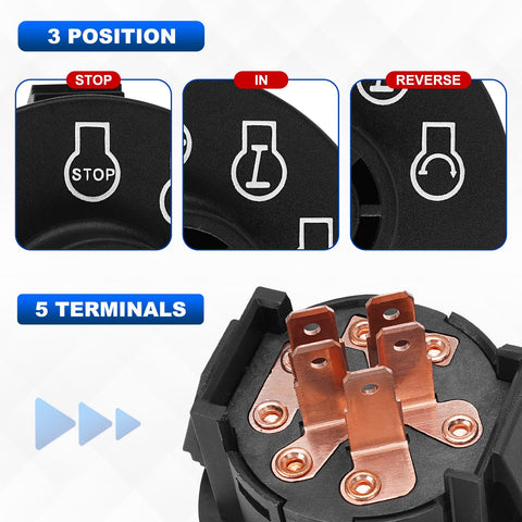 AUTOBABA ignition switch with keys for quick mower starts.