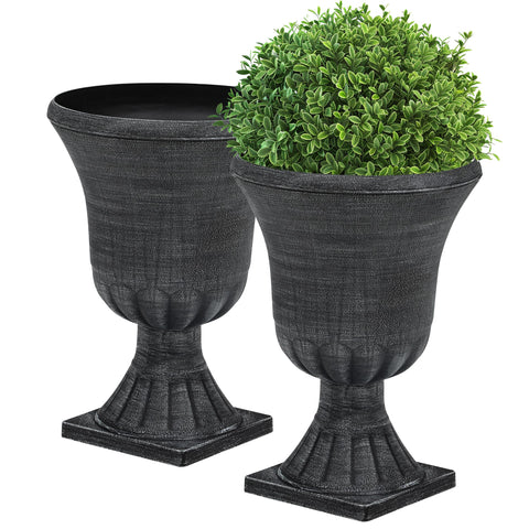 Autodaya 22\" urn planter side view; lightweight yet sturdy for flexible arrangements.