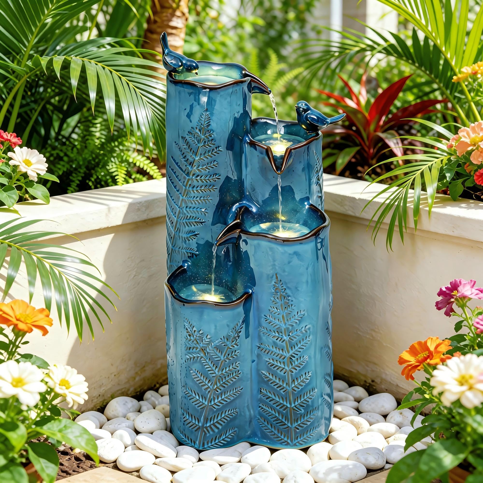 Easy setup and low maintenance make this fountain practical for busy homes.