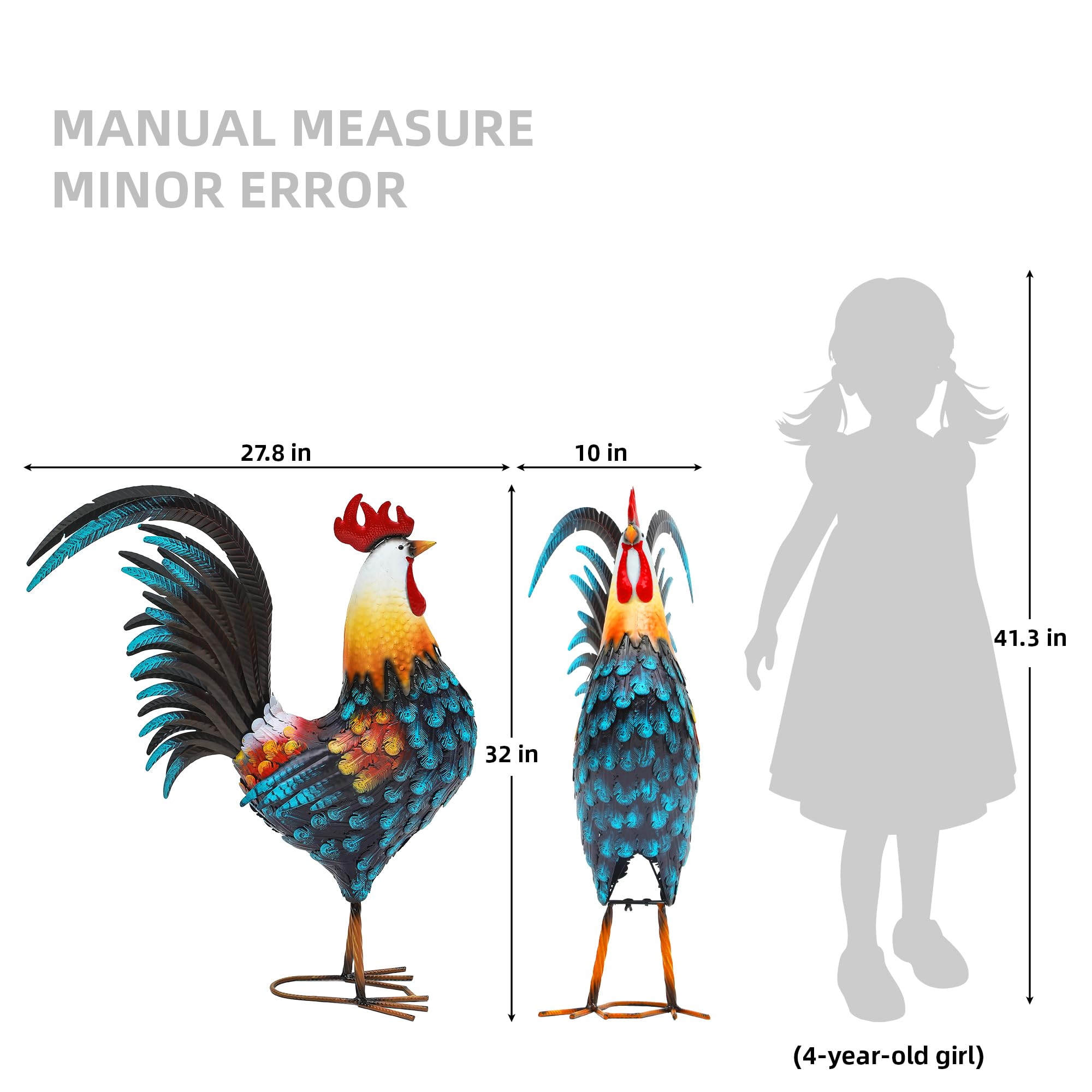 Autodaya artistic large rooster garden statue makes a thoughtful gift.