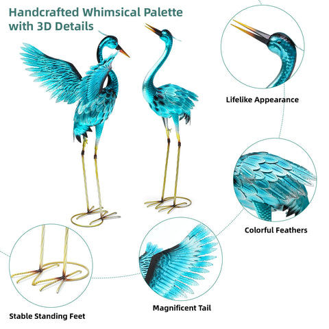 Autodaya crane sculpture makes a thoughtful gift for garden lovers and new homeowners.