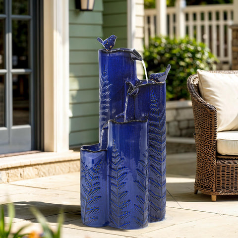 Autodaya embossed fern pattern detail adds natural elegance