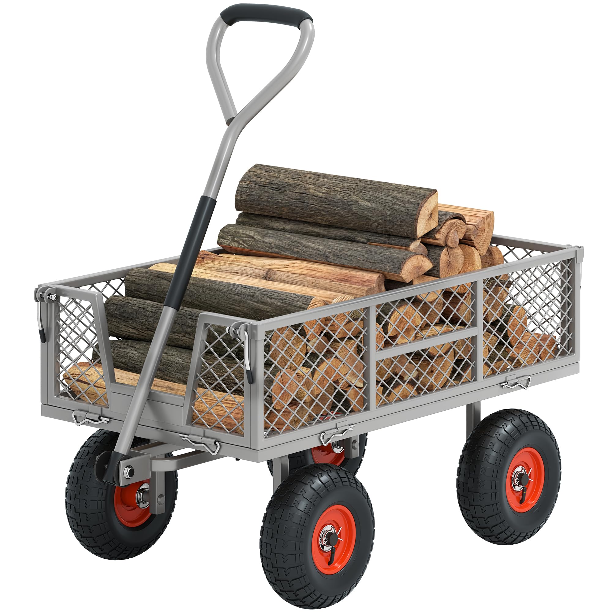 Autodaya garden cart featuring a 180-degree rotating handle for easy maneuvering.