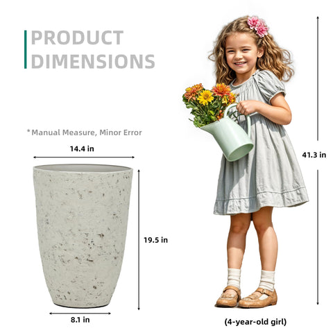 Autodaya large planter set for lush flowers or herbs