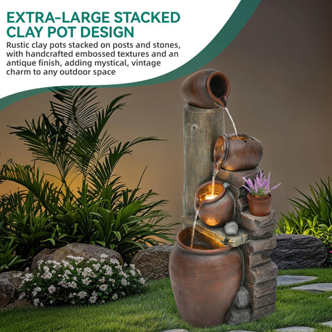 Autodaya outdoor fountain pump keeps the water flowing for smooth cascades