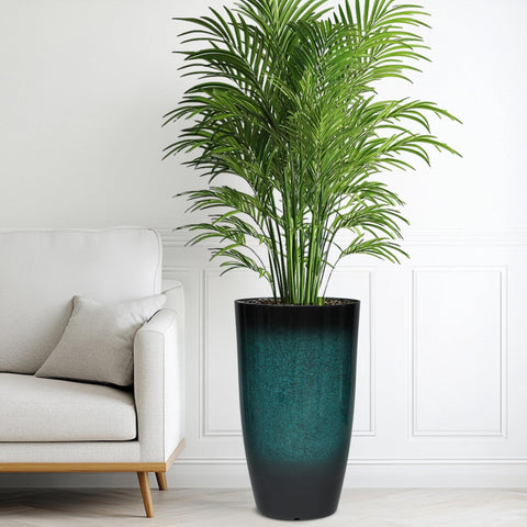 Autodaya weather-resistant planters, porch/garden setup, maintaining vibrancy through sun and rain.