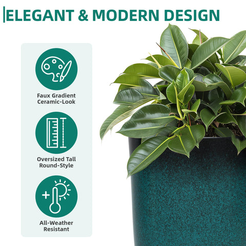 Autodaya versatile planters suit indoor living rooms or outdoor patios.