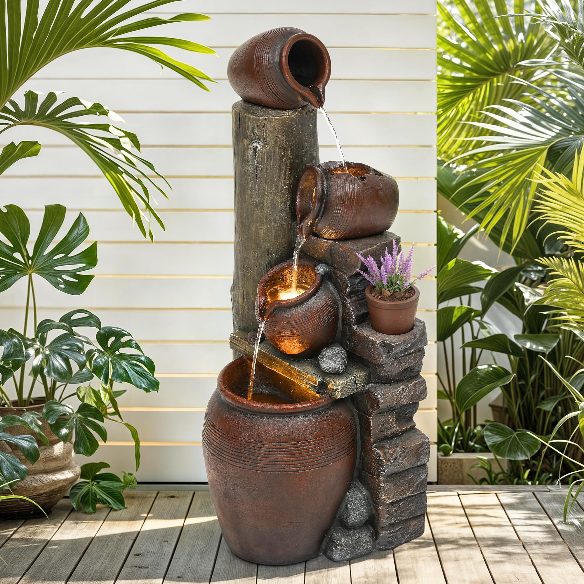 Autodaya rustic clay pot design adds vintage charm to your yard