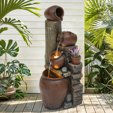 Autodaya rustic clay pot design adds vintage charm to your yard